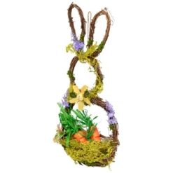 Northlight Artificial Floral Bunny Hanging Easter Basket Decoration - 14.5" -Holiday Decoration Store GUEST 7989ed02 bbca 43df 956b d21968c44c21