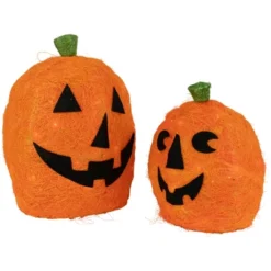 Northlight Lighted Sisal Jack O' Lanterns Outdoor Halloween Decorations - Set Of 2 -Holiday Decoration Store GUEST 79a2ec49 57f6 40c3 8b9f b7b04d633bd3