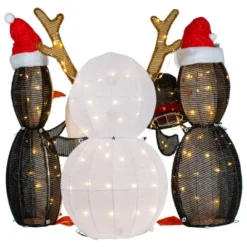 Northlight LED Lighted Penguins Building Snowman Outdoor Christmas Decoration - 35" - Set Of 3 -Holiday Decoration Store GUEST 7a03f7a1 0167 471d 99db 6bba7771489c