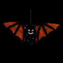 Northlight LED Lighted Bat Halloween Decoration - 25" - Black And Orange - Purple Lights -Holiday Decoration Store GUEST 7b9ef2ed 524b 499d 8ed1 6672f0ca6b22