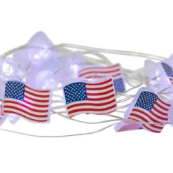 Northlight 20-Count Patriotic Americana USA Flag LED Fairy Lights, 6.25ft, Copper Wire -Holiday Decoration Store GUEST 7c414a02 683f 4f71 90d9 bc7c87f80bae