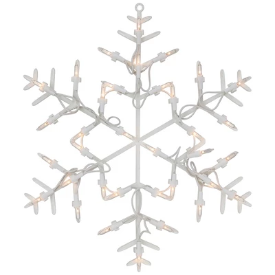Northlight 13.5" Lighted Snowflake Christmas Window Silhouette Decoration 2 Northlight 13.5" Lighted Snowflake Christmas Window Silhouette Decoration - Image 2