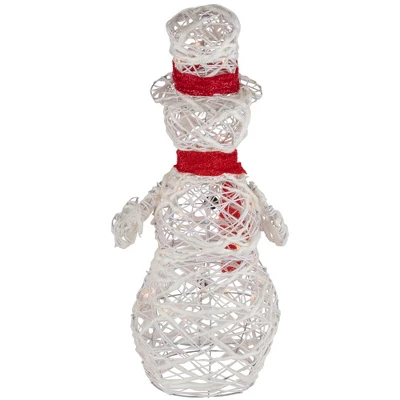 Northlight Lighted Glittered Rattan Snowman Outdoor Christmas Decoration - 28" - Clear Lights 5 Northlight Lighted Glittered Rattan Snowman Outdoor Christmas Decoration - 28" - Clear Lights - Image 5