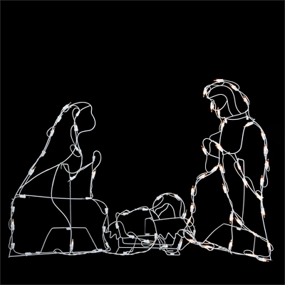 Northlight 25.5" Holy Family Nativity Scene Lighted Outdoor Christmas Decor 1 Northlight 25.5" Holy Family Nativity Scene Lighted Outdoor Christmas Decor