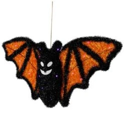 Northlight LED Lighted Bat Halloween Decoration - 25" - Black And Orange - Purple Lights -Holiday Decoration Store GUEST 7f52f9c0 d9bc 4526 9a3a 33059e1aef15