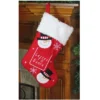 Northlight 19" Red And White Embroidered Snowmen Letter To Santa Christmas Stocking