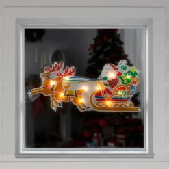 Northlight 23" Lighted Santa And Reindeer Christmas Window Silhouette -Holiday Decoration Store GUEST 80d9c990 484d 4f00 b1f6 bc320a4c6060
