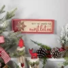 Northlight Framed "Meet Me Under The Mistletoe" Christmas Wall Decoration - 11.75" - Red