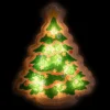 Northlight Lighted Holographic Christmas Tree Window Silhouette - 12.5" - Clear Lights
