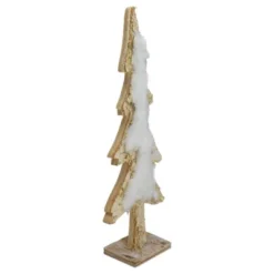 Northlight Wooden Tree With Faux Fur Christmas Decoration - 13.5" - Brown And White -Holiday Decoration Store GUEST 81e7a27f e755 484c a395 66d015a52413