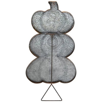 Northlight Boo! Stacked Pumpkins Metal Halloween Porch Sign - 28" - Silver 8 Northlight Boo! Stacked Pumpkins Metal Halloween Porch Sign - 28" - Silver - Image 8