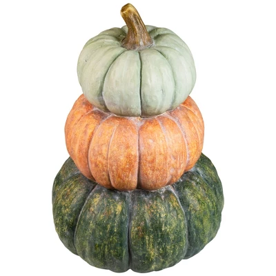 Northlight Tri-Color Pumpkin Stack Fall Harvest Decoration - 19" 4 Northlight Tri-Color Pumpkin Stack Fall Harvest Decoration - 19" - Image 4