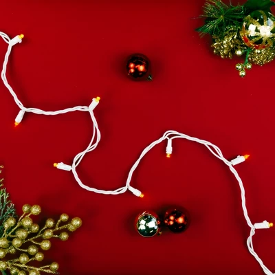 Northlight LED Wide Angle Christmas Lights - Yellow - 33' White Wire - 100 Ct 2 Northlight LED Wide Angle Christmas Lights - Yellow - 33' White Wire - 100 Ct - Image 2
