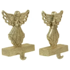 Northlight Angel Glittered Christmas Stocking Holders - 5.5" - Gold - Set Of 2 -Holiday Decoration Store GUEST 83f7d42f ecac 49e9 8d35 8ea09d46ffa6