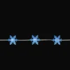 Northlight LED Blue Snowflake Micro Fairy Christmas Lights - Warm White - 6' Copper Wire