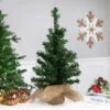 Northlight 1.5 FT Unlit Artificial Christmas Tree Mixed Green Pine In Burlap Base