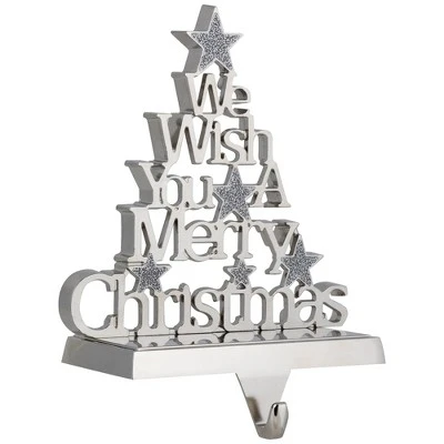 Northlight We Wish You A Merry Christmas Tree Stocking Holder - 6.25" 3 Northlight We Wish You A Merry Christmas Tree Stocking Holder - 6.25" - Image 3