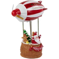 Northlight Musical And Animated Blimp And Santa Christmas Decoration - 8.5" - Red And White -Holiday Decoration Store GUEST 871e3a26 3241 45be bcb1 308104acd6ca