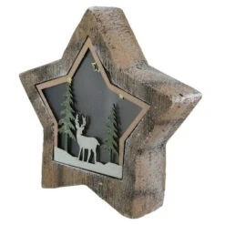 Northlight LED Lighted Star With Reindeer In The Woods Scene Christmas Decoration - 13.25" -Holiday Decoration Store GUEST 874e2486 3767 41c7 a7fc 7c8c8f09e9a3
