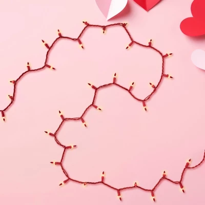 Northlight Mini Christmas Light Set - Clear With Red Tips - 20.25' Red Wire - 100ct 3 Northlight Mini Christmas Light Set - Clear With Red Tips - 20.25' Red Wire - 100ct - Image 3