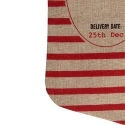 Northlight 19" Beige And Red Striped "Christmas Delivery" Stocking With Loop -Holiday Decoration Store GUEST 8778bf3a c883 4f18 92b0 d5f1e3d10e43