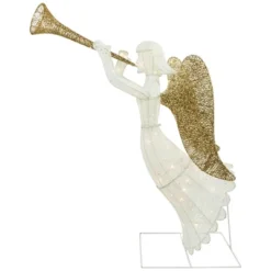 Northlight Lighted Glittered Trumpeting Angel Outdoor Christmas Decoration - 48" - Clear Lights -Holiday Decoration Store GUEST 8872f9f0 f0b1 4e0d be32 804e73a066bb