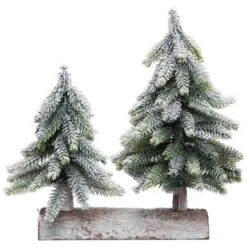 Northlight Frosted Pine Tree Duo Christmas Decoration - 12" - Unlit -Holiday Decoration Store GUEST 88c896f3 7eb9 4736 809c 7028f34075d3