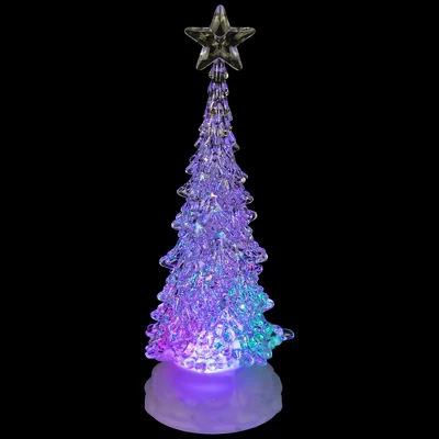 Northlight LED Lighted Acrylic Christmas Tree Decoration - 10.5" - Multi-Color Lights 3 Northlight LED Lighted Acrylic Christmas Tree Decoration - 10.5" - Multi-Color Lights - Image 3