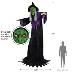 Northlight Huge Lighted And Animated Talking Witch Commercial Outdoor Halloween Decoration - 15' -Holiday Decoration Store GUEST 8a2470b8 158e 4356 838a d720b4847f19
