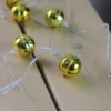 Northlight Golden Jingle Bell LED Christmas Lights - 4.5' Clear Wire - 10ct