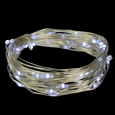Northlight LED Micro Fairy Christmas Lights - Pure White - 16.25' Copper Wire - 100ct 2 Northlight LED Micro Fairy Christmas Lights - Pure White - 16.25' Copper Wire - 100ct - Image 2