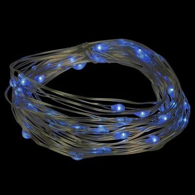 Northlight 50-Count Blue LED Micro Fairy Christmas Lights - 16ft, Copper Wire 2 Northlight 50-Count Blue LED Micro Fairy Christmas Lights - 16ft, Copper Wire - Image 2