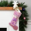 Northlight 20" Pink And Purple Glitter Princess Christmas Stocking