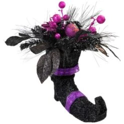 Northlight Witch's Boot With Glittered Roses And Foliage Halloween Decoration - 12" -Holiday Decoration Store GUEST 8d27b72e 997c 4c45 abbd c13968b16674