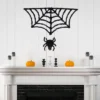 Northlight Lighted Spider And Web Halloween Decoration - 36" - Black - Purple LED Lights
