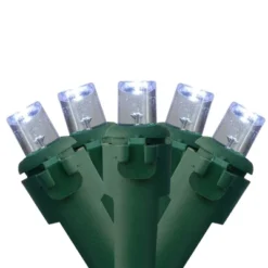 Northlight LED Wide Angle Mini Christmas Lights - Pure White - 75.75' Green Wire - 300ct