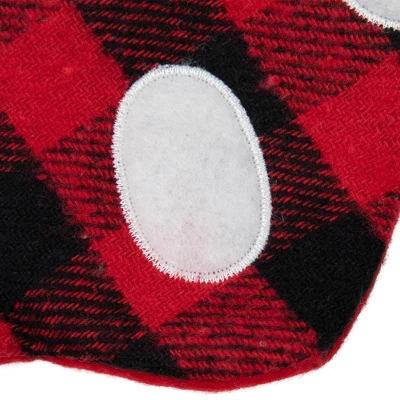 Northlight 15.5" Red And Black Buffalo Plaid Pet Embroidered Christmas Stocking 4 Northlight 15.5" Red And Black Buffalo Plaid Pet Embroidered Christmas Stocking - Image 4