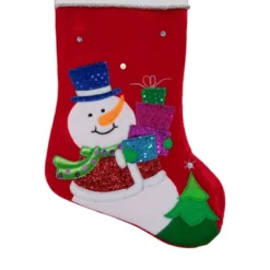 Northlight 20.5" Red And White Embroidered Snowman With Glitter Christmas Stocking -Holiday Decoration Store GUEST 92171744 9265 4fe2 8a7d bebede3e856b