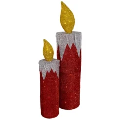 Northlight LED Lighted Candles Outdoor Christmas Decorations - 22.75" - Red - Set Of 2 -Holiday Decoration Store GUEST 92cf39e0 2bbd 43df b466 a4768ea1b3c0