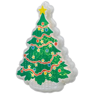 Northlight Lighted Holographic Christmas Tree Window Silhouette - 12.5" - Clear Lights 4 Northlight Lighted Holographic Christmas Tree Window Silhouette - 12.5" - Clear Lights - Image 4