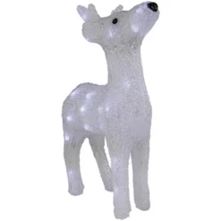Northlight LED Lighted Commercial Grade Acrylic Reindeer Outdoor Christmas Decoration - 15" - Pure White Lights -Holiday Decoration Store GUEST 94695ed4 63e2 4f44 8633 42fda7e5c489
