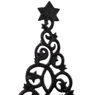 Northlight Starry Trees Metal Christmas Decorations - 18.5" - Black - Set Of 2 4 Northlight Starry Trees Metal Christmas Decorations - 18.5" - Black - Set Of 2 - Image 4