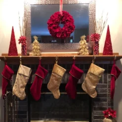 Northlight 20.5" Gold Glittered Swirl Christmas Stocking With Velveteen Cuff -Holiday Decoration Store GUEST 94baf9f2 aaf4 4e24 a272 92b6a27afb73