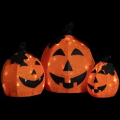 Northlight LED Lighted Jack O' Lantern Outdoor Halloween Decorations - Warm White - Set Of 3 -Holiday Decoration Store GUEST 988a99b1 1760 4e71 a589 f78373fab108