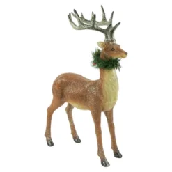 Northlight Standing Glittered Reindeer With Pine Neck Wreath Christmas Decoration - 15.5" -Holiday Decoration Store GUEST 98c18cdd 5125 4e00 ab59 3b70b429d2ef