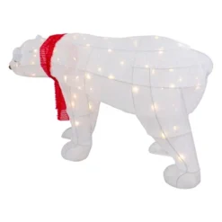 Northlight LED Lighted Tinsel Polar Bear Outdoor Christmas Decoration - 32" - Warm White Lights -Holiday Decoration Store GUEST 98fa881c c7c9 477c 8f81 fb555275c01c