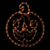 Northlight 18" Orange Jack O Lantern 4 Function LED Lighted Halloween Window Silhouette