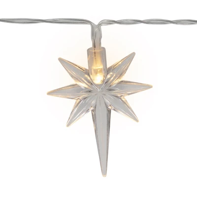 Northlight North Star Christmas Light Set - Warm White LED - 3' - Clear Wire - 10ct 5 Northlight North Star Christmas Light Set - Warm White LED - 3' - Clear Wire - 10ct - Image 5