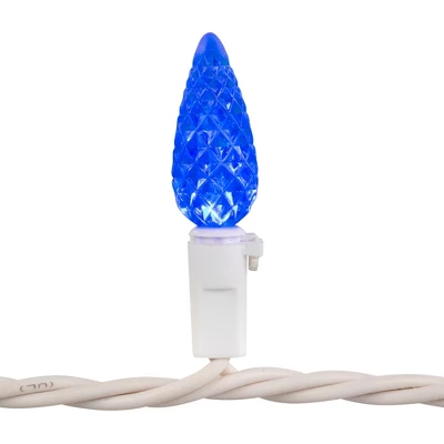 Northlight Patriotic LED C6 Faceted Christmas Lights - Red, White And Blue - 16.5' White Wire - 50ct 6 Northlight Patriotic LED C6 Faceted Christmas Lights - Red, White And Blue - 16.5' White Wire - 50ct - Image 6