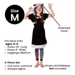 Northlight Black And White Girls Cat Children's Halloween Costume - Medium - 4-6 Years -Holiday Decoration Store GUEST 9d15c08d aca0 4ebe 9af6 23727d9858df